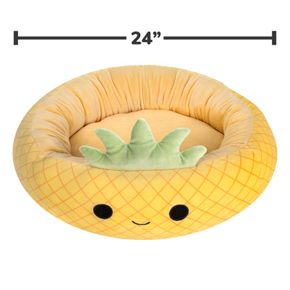 24 Inch Pineapple Pet Bed - Medium Ultrasoft Official  Plush Pet Bed