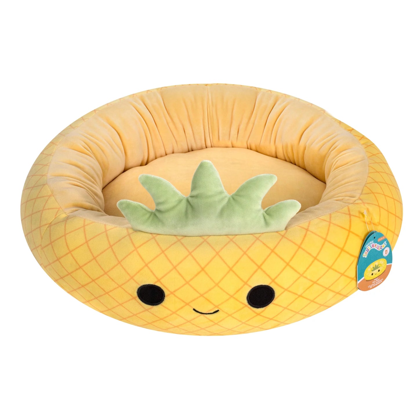 24 Inch Pineapple Pet Bed - Medium Ultrasoft Official  Plush Pet Bed