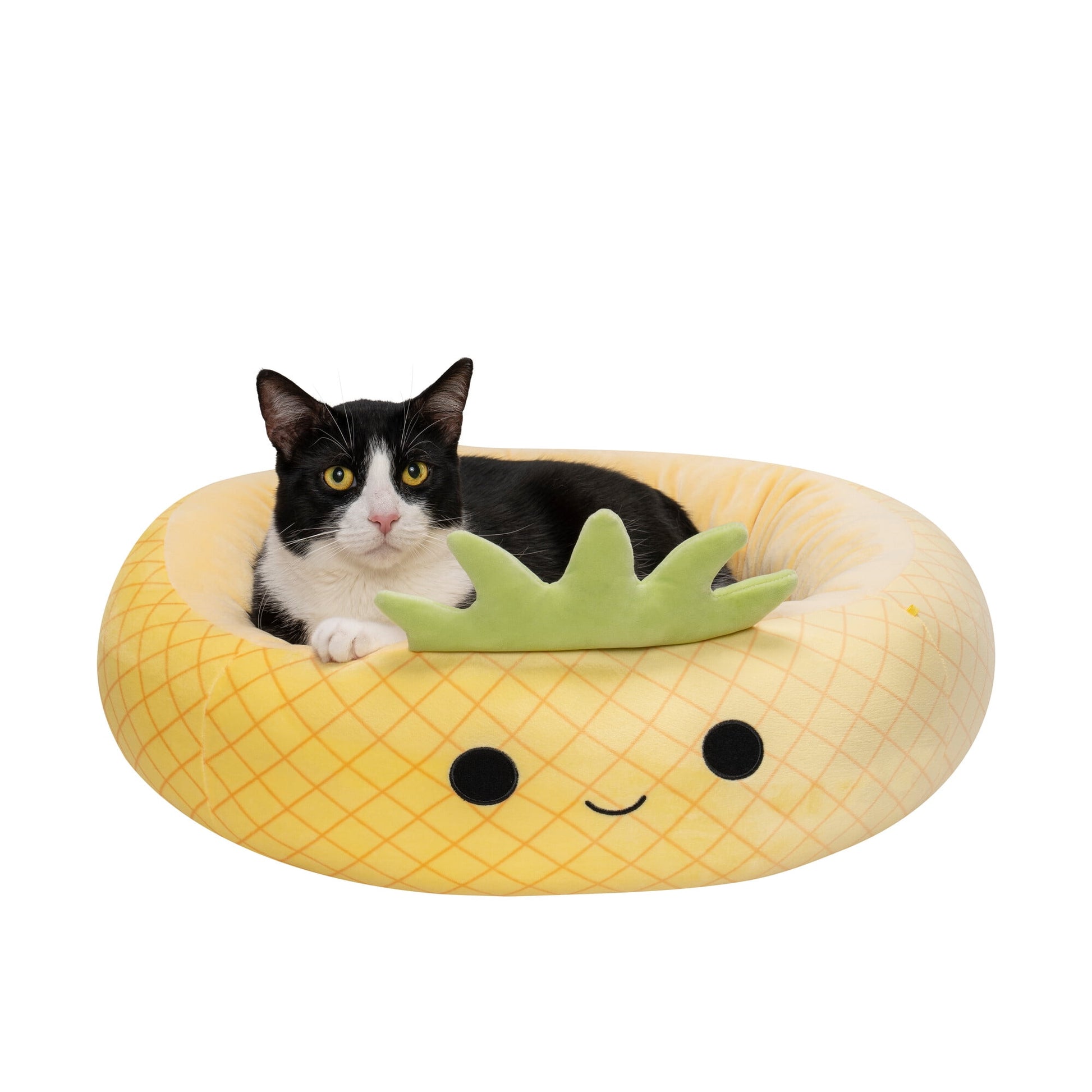 24 Inch Pineapple Pet Bed - Medium Ultrasoft Official  Plush Pet Bed