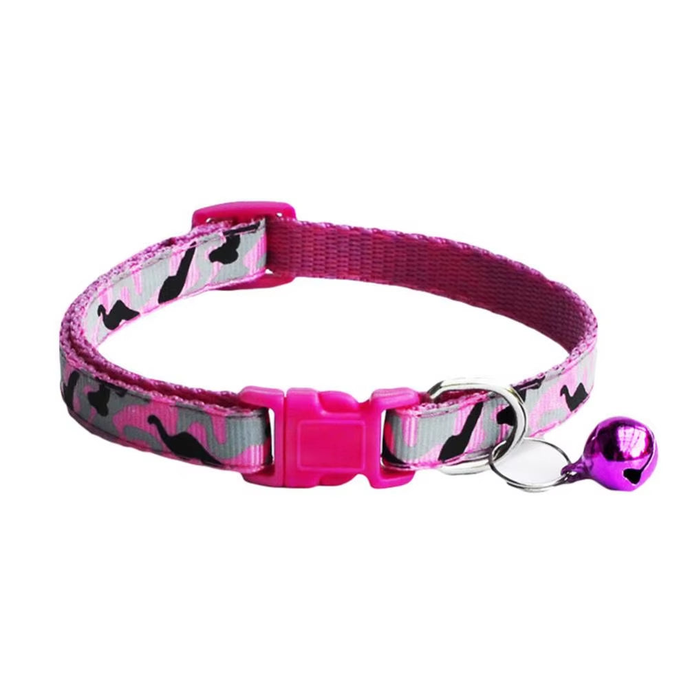 Camouflage Print Adjustable Pet Neck Strap Dog Cat Puppy Bell Collar Necklace Cat Collars Leads Pet Products